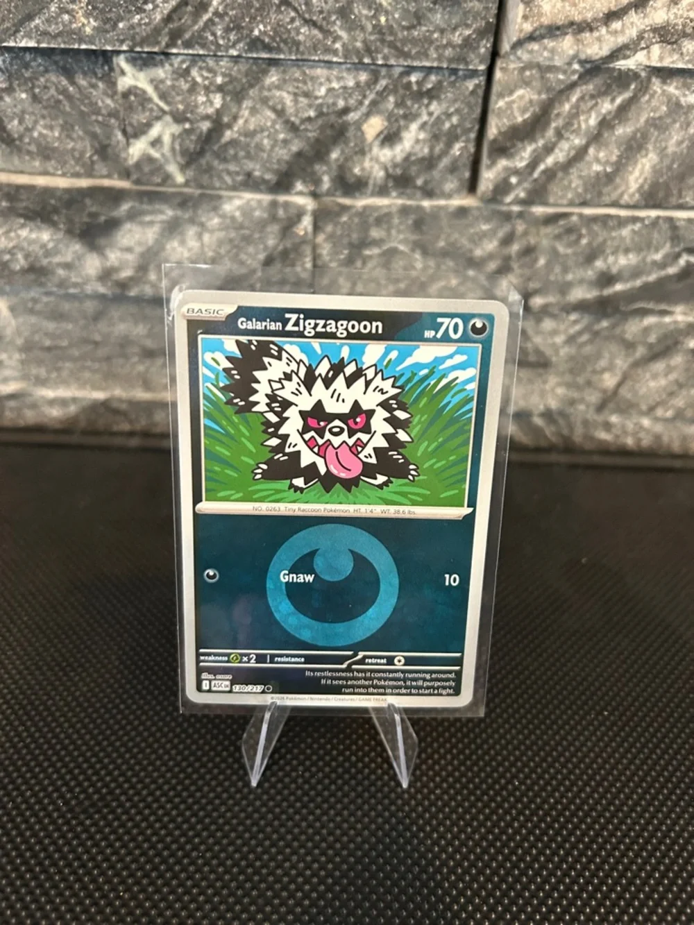 Pokemon Galarian Zigzagoon 130/217 Reverse Holo Rare from Ascended Heroes‎ Set